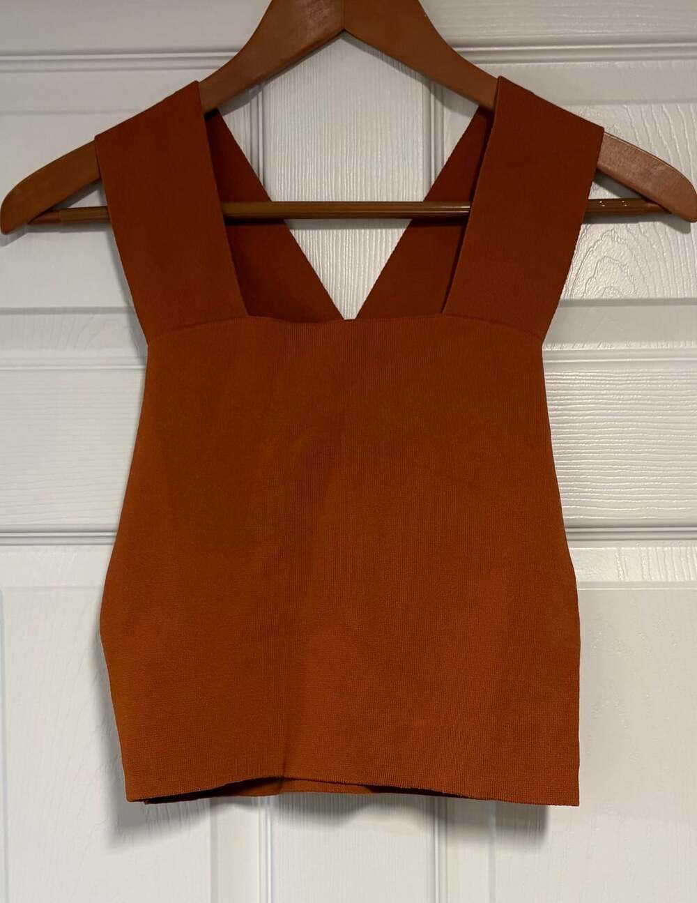 House of Harlow 1960 Bandage Crop Top Size S Rust Orange